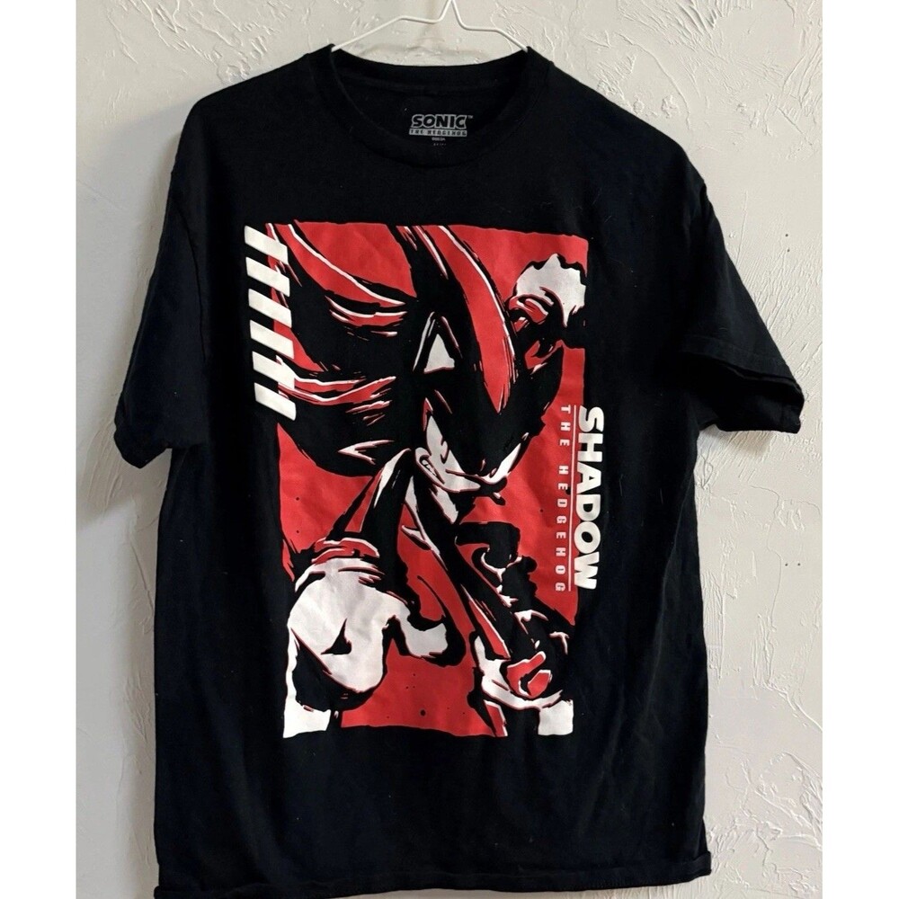 Shadow the Hedgehog Graphic Crewneck T-Shirt Size Medium